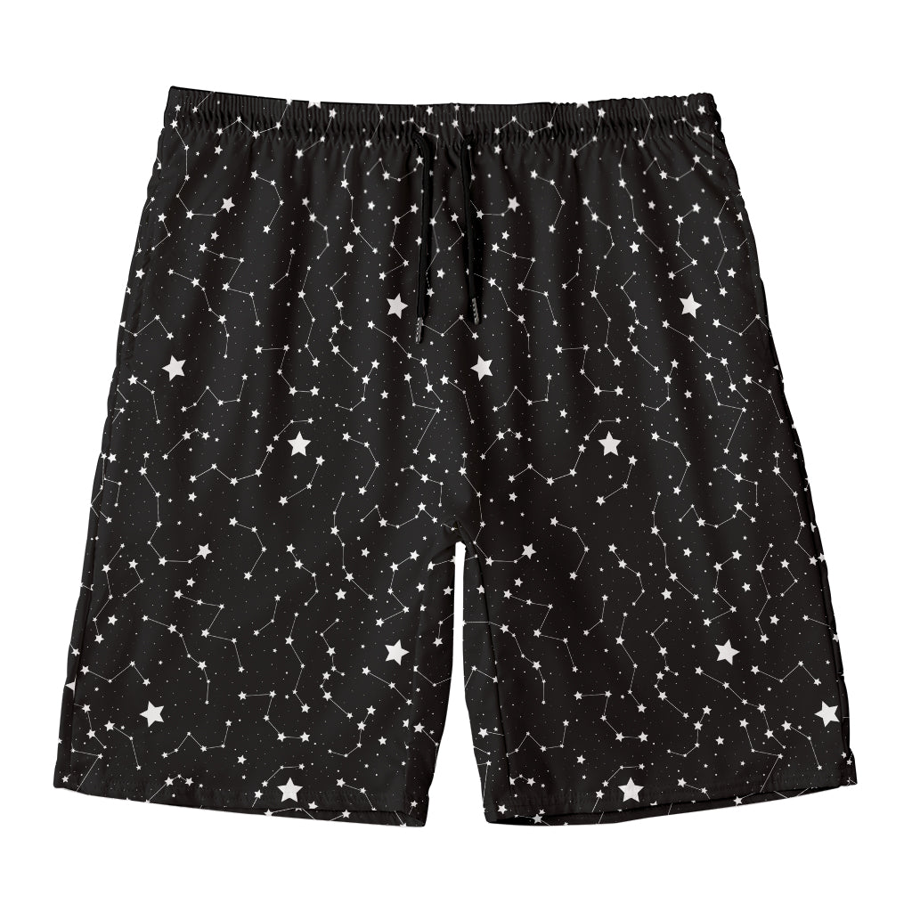Star Constellations Pattern Print Men's Swim Trunks