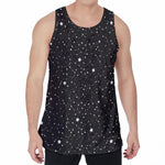Star Constellations Pattern Print Men's Velvet Tank Top