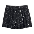 Star Constellations Pattern Print Mesh Shorts