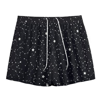 Star Constellations Pattern Print Mesh Shorts