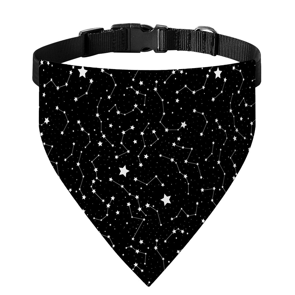 Star Constellations Pattern Print Over The Collar Dog Bandana