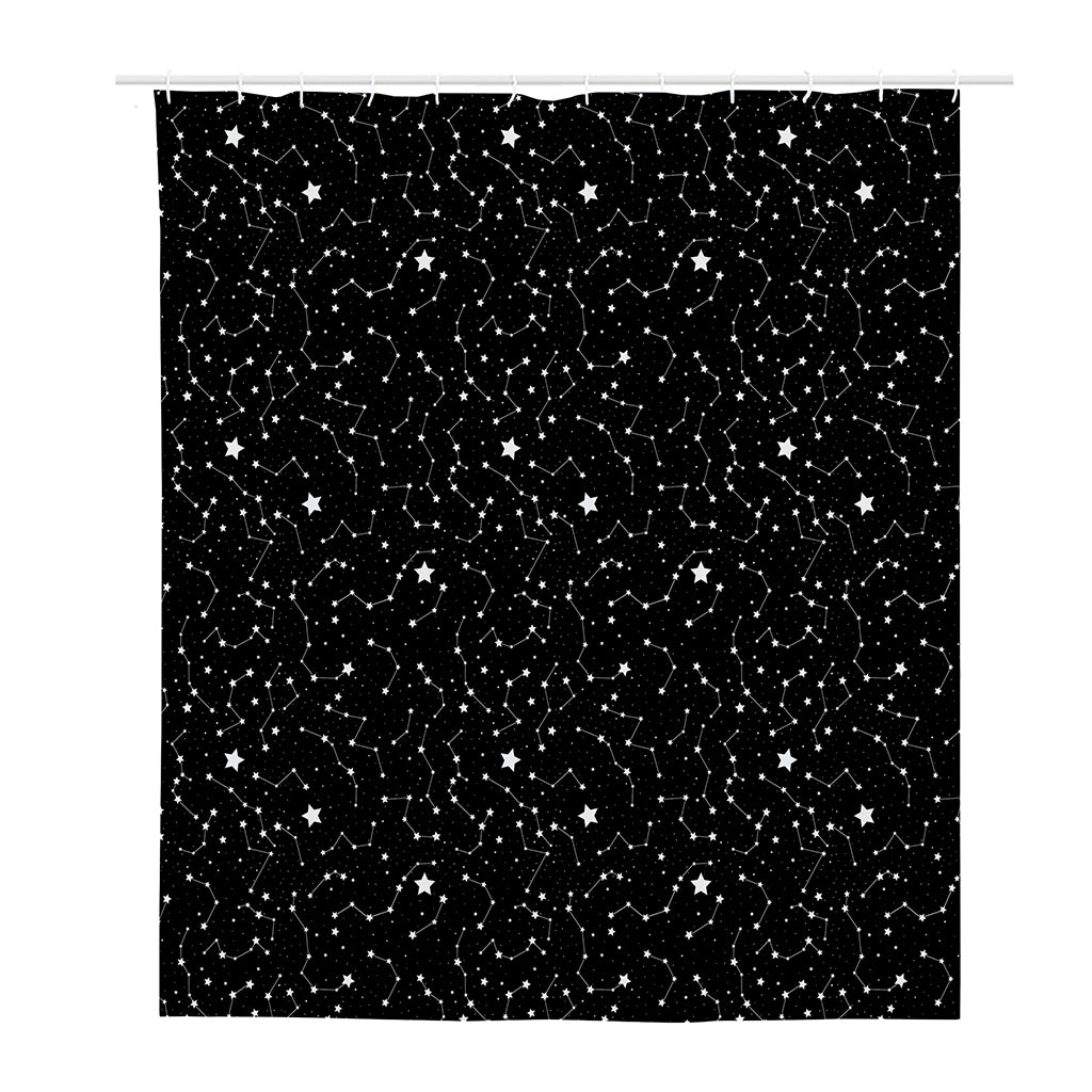 Star Constellations Pattern Print Polyester Shower Curtain