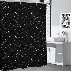 Star Constellations Pattern Print Premium Shower Curtain