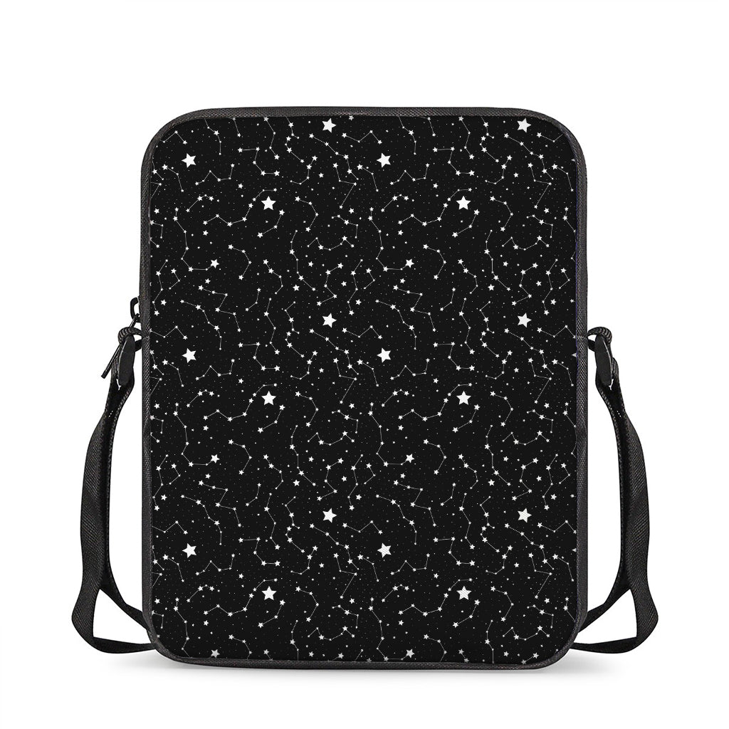 Star Constellations Pattern Print Rectangular Crossbody Bag