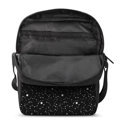 Star Constellations Pattern Print Rectangular Crossbody Bag
