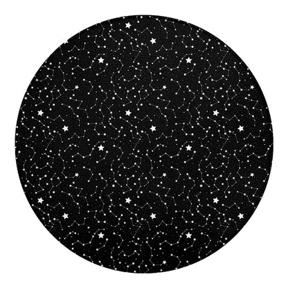 Star Constellations Pattern Print Round Blanket