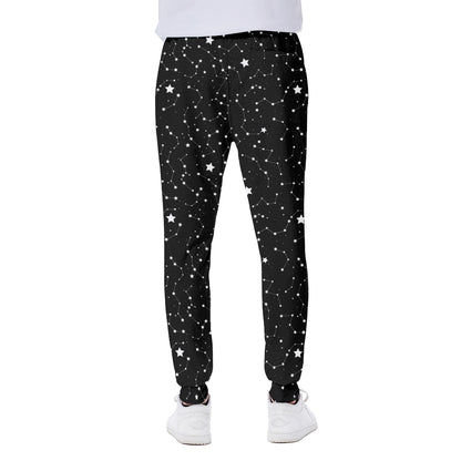 Star Constellations Pattern Print Scuba Joggers