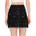Star Constellations Pattern Print Side Slit Mini Skirt