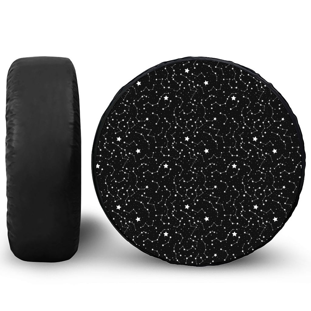 Star Constellations Pattern Print Tire Cover