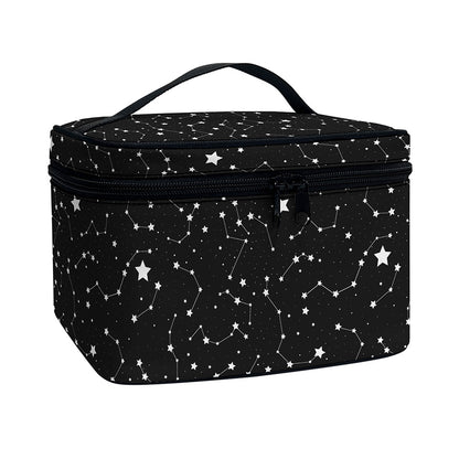 Star Constellations Pattern Print Travel Makeup Bag