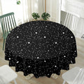 Star Constellations Pattern Print Waterproof Round Tablecloth
