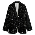 Star Constellations Pattern Print Women's Blazer