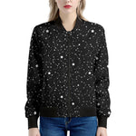 Star Constellations Pattern Print Women's Bomber Jacket