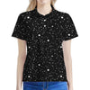 Star Constellations Pattern Print Women's Polo Shirt