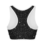 Star Constellations Pattern Print Women's Sports Bra