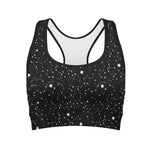 Star Constellations Pattern Print Women's Sports Bra