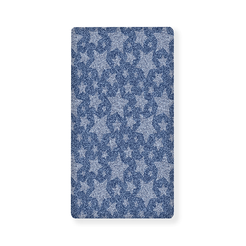 Star Denim Jeans Pattern Print Baby Crib Sheet