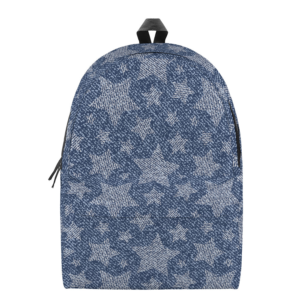 Star Denim Jeans Pattern Print Backpack
