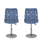 Star Denim Jeans Pattern Print Bar Stool Covers