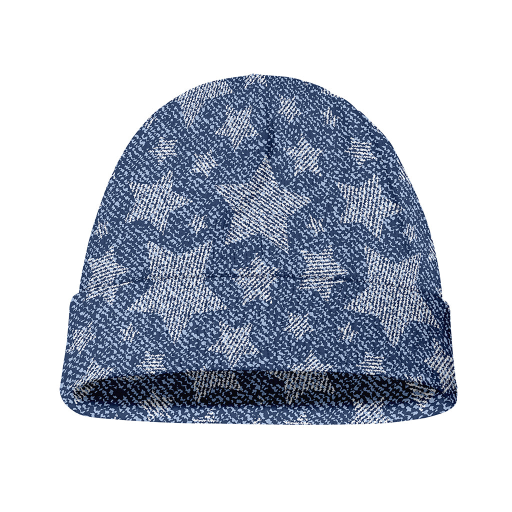 Star Denim Jeans Pattern Print Beanie