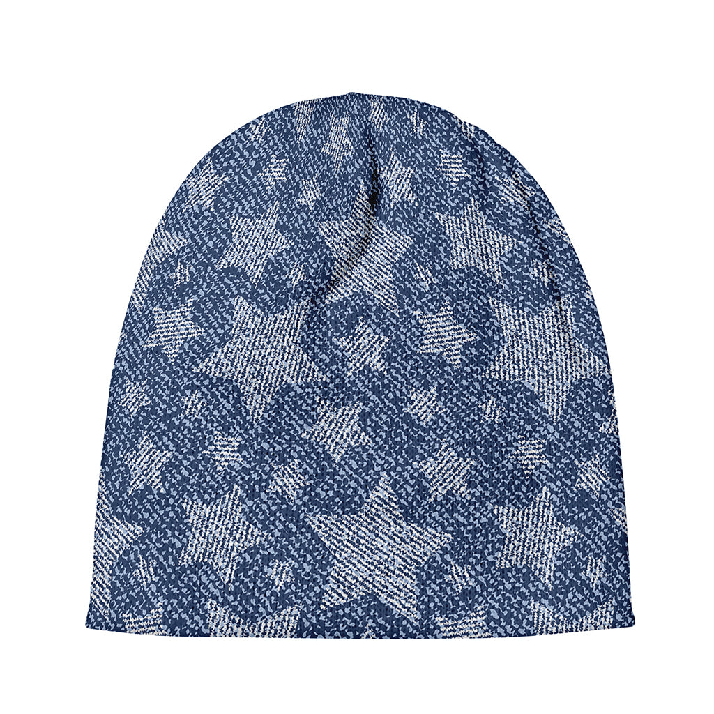 Star Denim Jeans Pattern Print Beanie