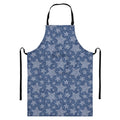 Star Denim Jeans Pattern Print Bib Apron With Pocket
