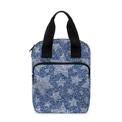 Star Denim Jeans Pattern Print Bible Tote Bag