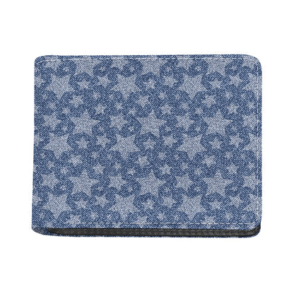 Star Denim Jeans Pattern Print Bifold Wallet
