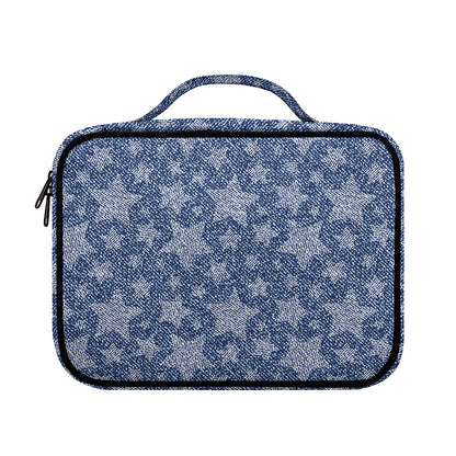 Star Denim Jeans Pattern Print Briefcase Bible Bag