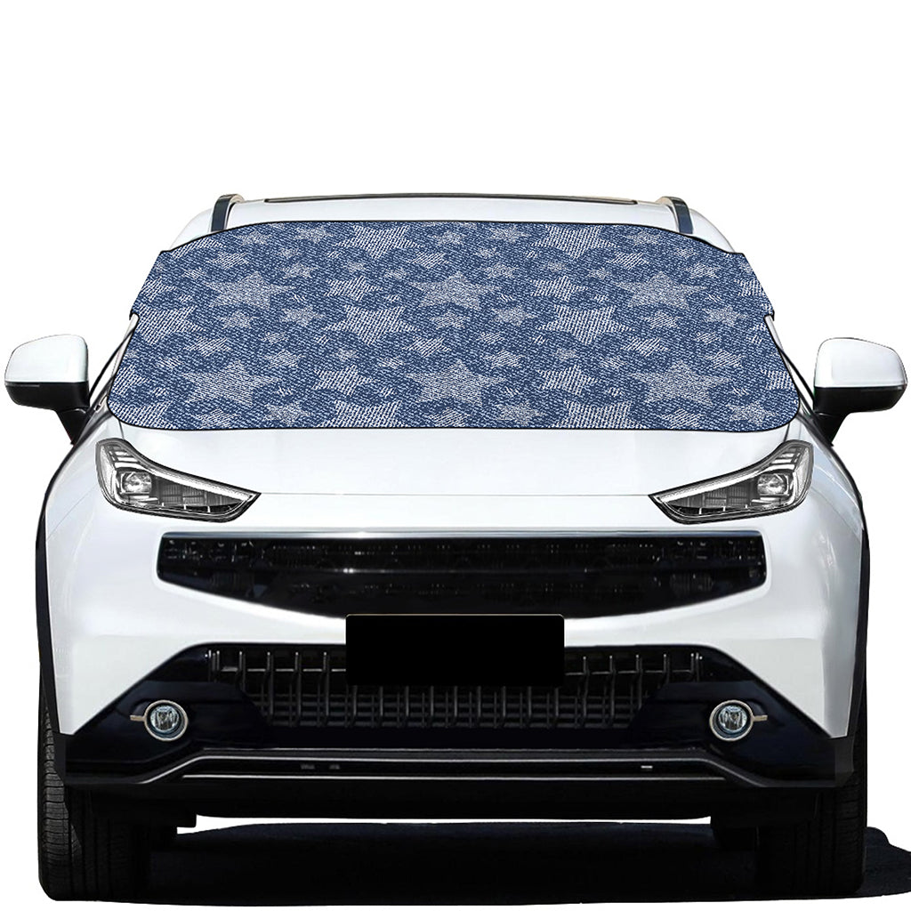 Star Denim Jeans Pattern Print Car Windshield Snow Cover