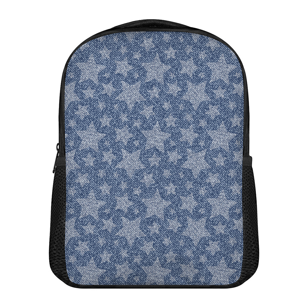 Star Denim Jeans Pattern Print Casual Backpack