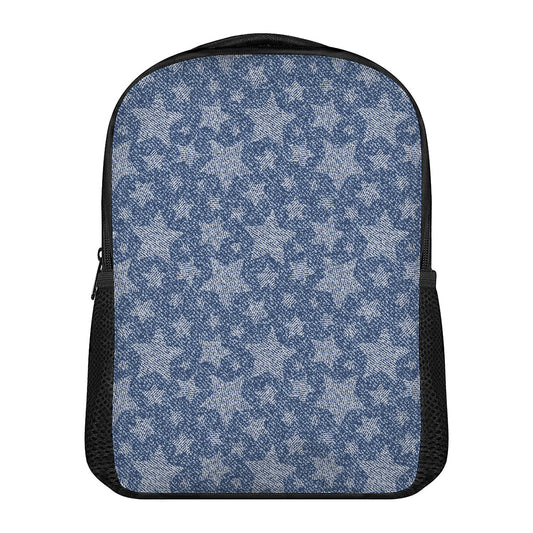 Star Denim Jeans Pattern Print Casual Backpack