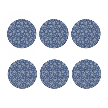 Star Denim Jeans Pattern Print Coaster Set
