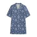 Star Denim Jeans Pattern Print Cotton Hawaiian Shirt
