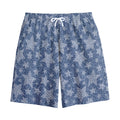 Star Denim Jeans Pattern Print Cotton Shorts
