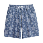 Star Denim Jeans Pattern Print Cotton Shorts