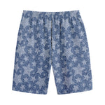 Star Denim Jeans Pattern Print Cotton Shorts
