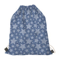 Star Denim Jeans Pattern Print Drawstring Bag