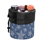 Star Denim Jeans Pattern Print Drawstring Makeup Bag