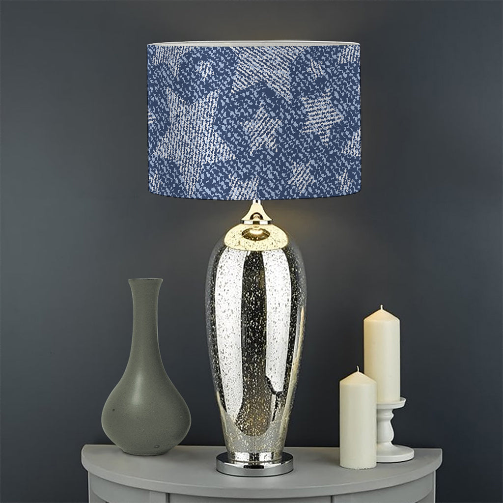 Star Denim Jeans Pattern Print Drum Lamp Shade