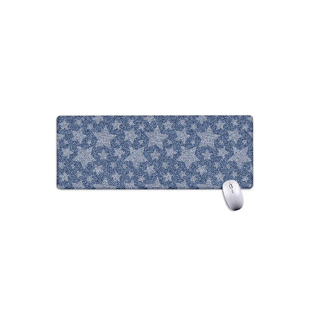 Star Denim Jeans Pattern Print Extended Mouse Pad