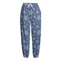 Star Denim Jeans Pattern Print Fleece Lined Knit Pants