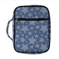 Star Denim Jeans Pattern Print Front Pocket Bible Bag