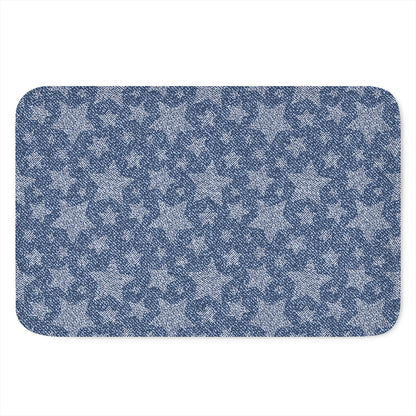 Star Denim Jeans Pattern Print Indoor Door Mat