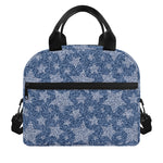 Star Denim Jeans Pattern Print Insulated Lunch Bag