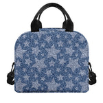 Star Denim Jeans Pattern Print Insulated Lunch Bag