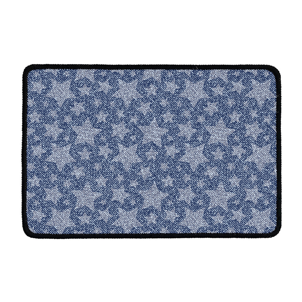 Star Denim Jeans Pattern Print Kitchen Mat