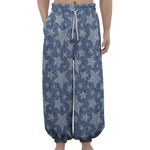 Star Denim Jeans Pattern Print Lantern Pants