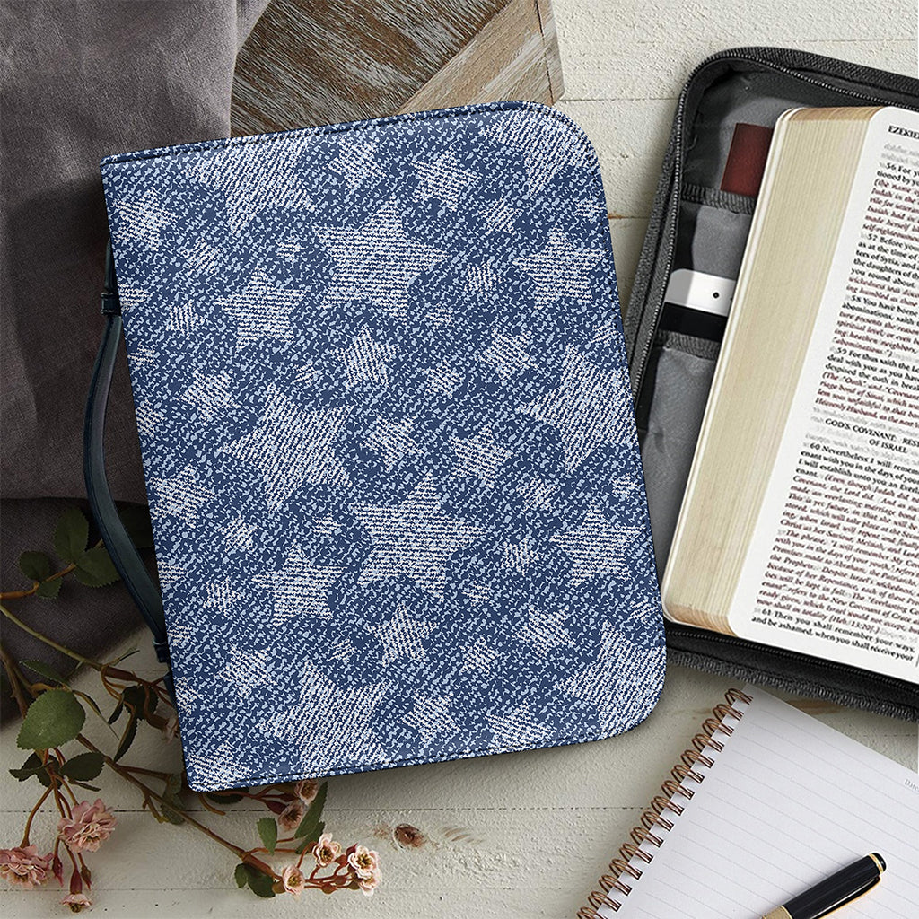 Star Denim Jeans Pattern Print Leather Bible Cover