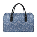 Star Denim Jeans Pattern Print Leather Duffel Bag
